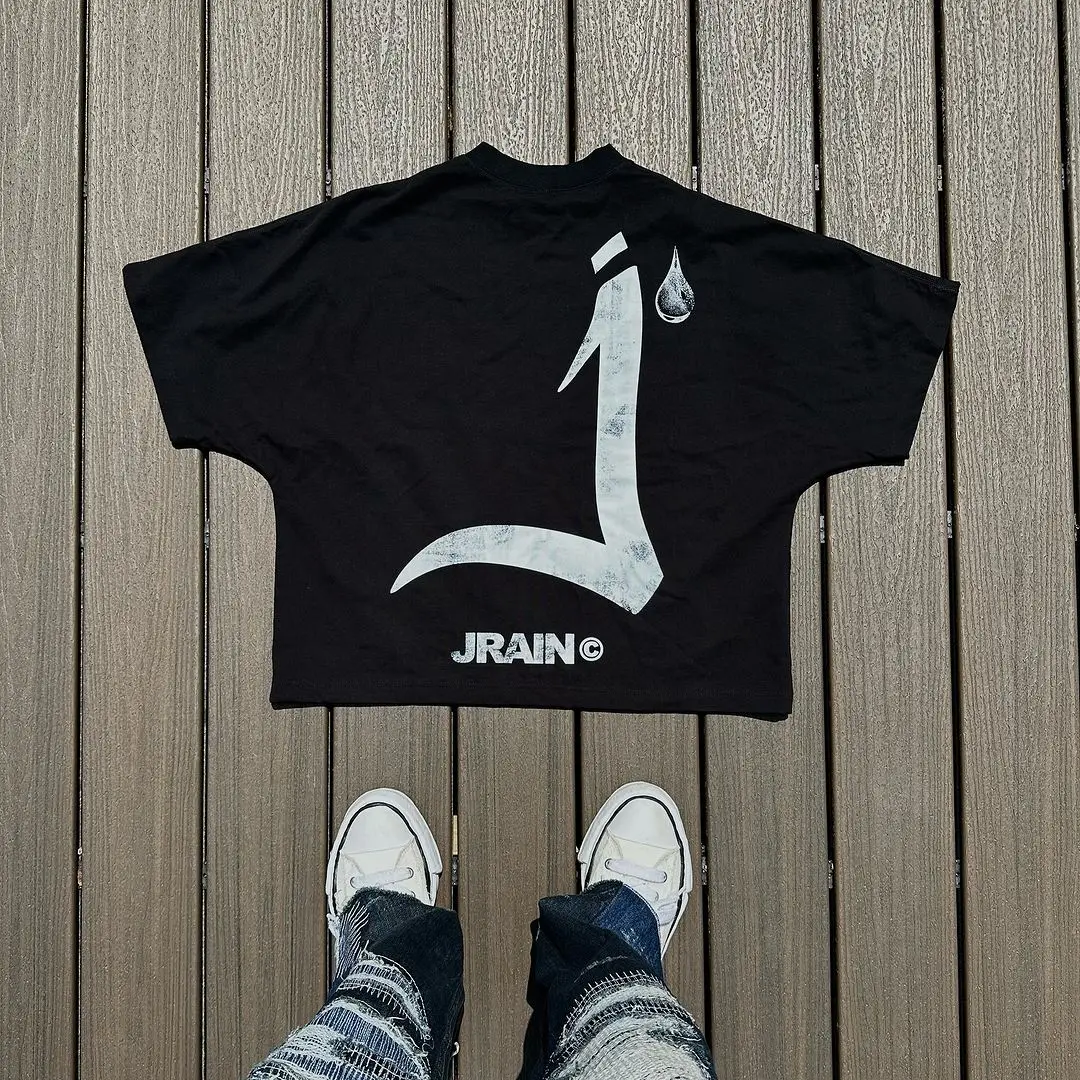 Custom Cut  Sew Dtg Printed  logo Raw Edge Distressed Vintage Boxy Acid Wash Oversized Graphic Applique cotton T Shirt For Men