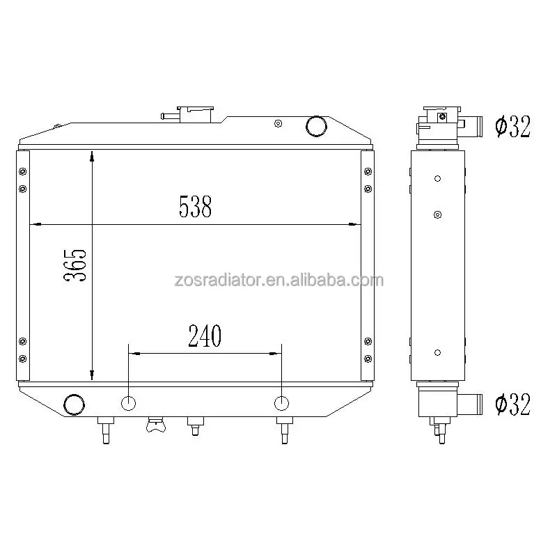 Aluminum Radiator For London Taxi TX1 driver/fairway 2.7 Turbo -diesel 1988-2002