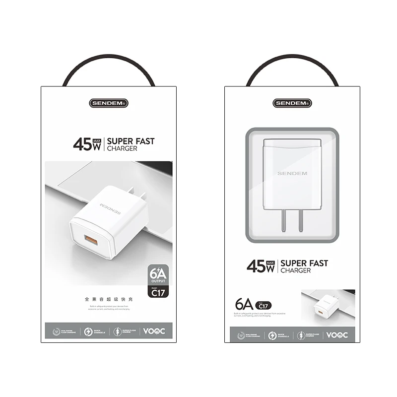 DC4.5V-5A/9V-2.5A/12V-2A AC100-240V  50/60Hz 0.6A Micro Usb Travel Charger With Single Port Usb Wall Charger For Smart Phone