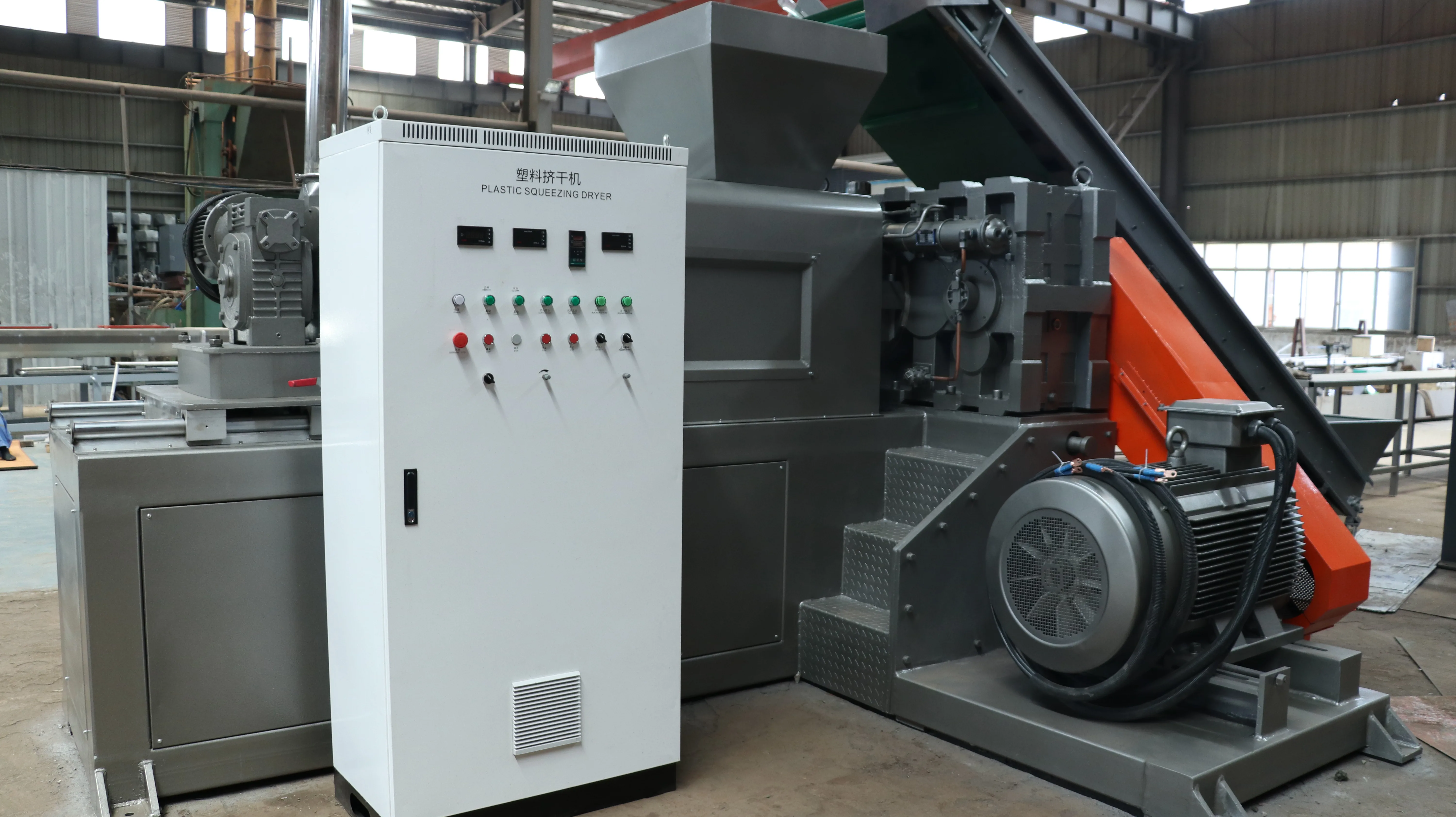 REDSTAR Wet PP/PE Pelletizing Extruder PP/PE Plastic Woven Bag Dryer Film Squeezing Machine