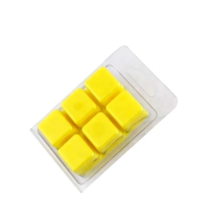 
Rectangle clear cheap wax tart clamshell packaging 