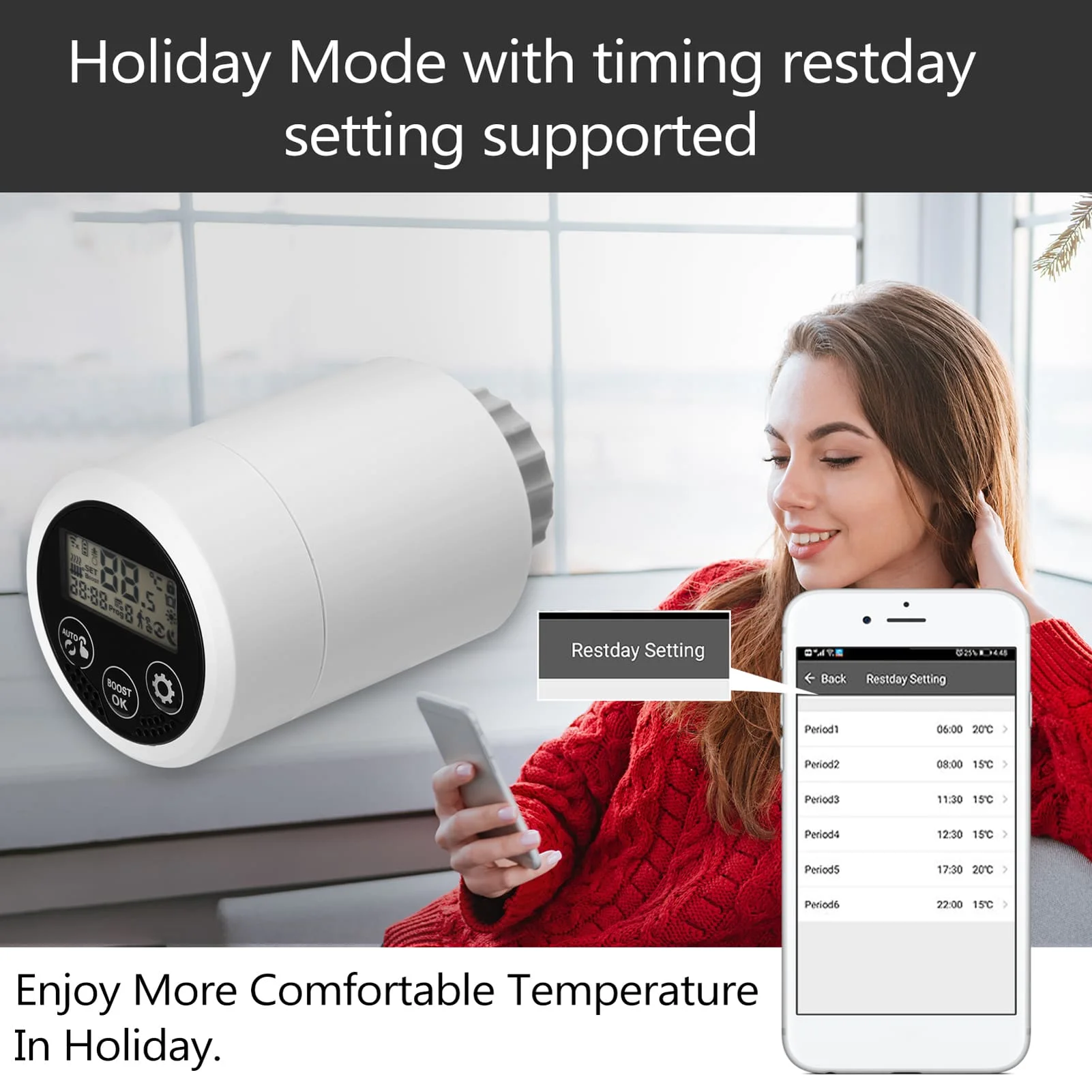 Zigbee Tuya Smart Thermostatic Radiator Valve Smart Heating Tuya Radiator Thermostat