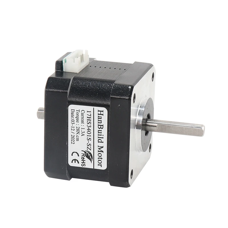 HanBuild Nema 17 Stepper Motor 42HS34 1.3A 28N.CM 17HS3401S-SZ two aixs motor 4-lead for 3D printer 42 double shaft motor