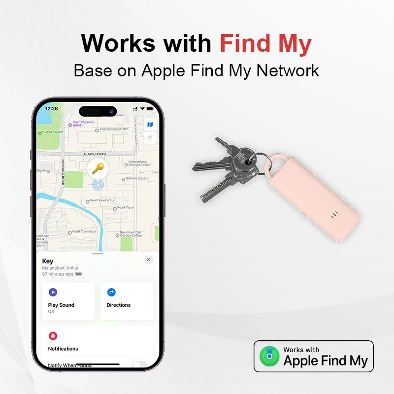 Mini GPS Tracker Bluetooth 4.0 Smart Locator for AirTag Smart Anti Lost Device GPS Locator Mobile Keys Pet Kids Finder for Apple