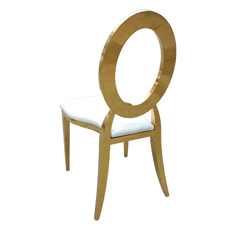 Party Outdoor Wedding Event Banquet Wedding Gold O Back Chairs Luxury Chairs For Wedding Reception with shipping service