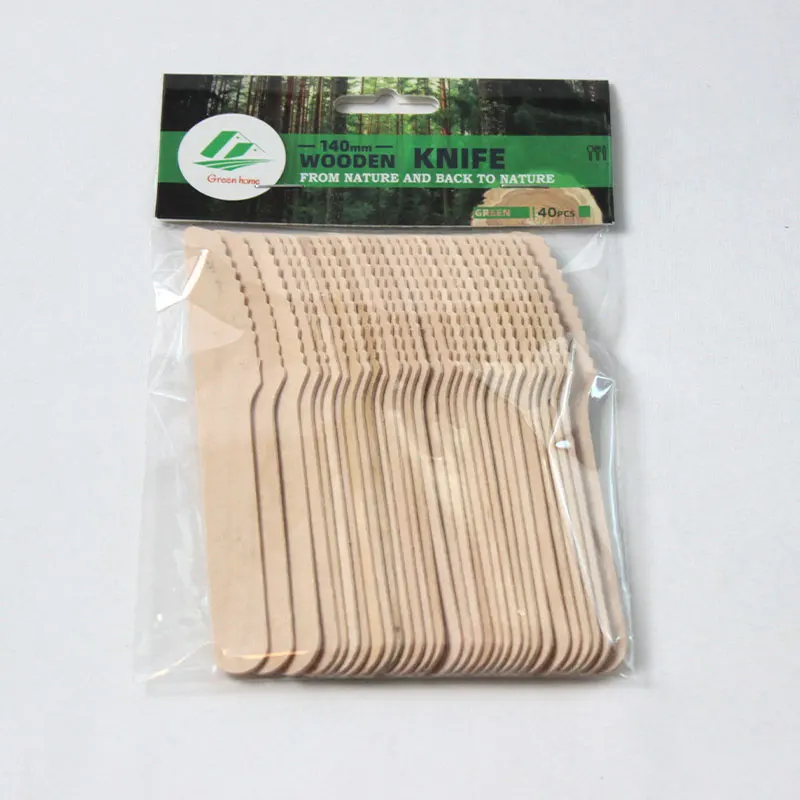 Natural biodegradable bulk birch wood spoon/forks/knives disposable wooden cutlery