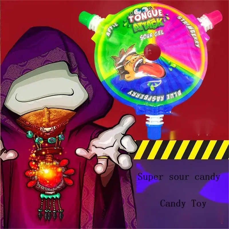 Chinese New Funny Candy Toy Wholesale Halloween Prank Candy Super Sour Fruity Liquid Candy