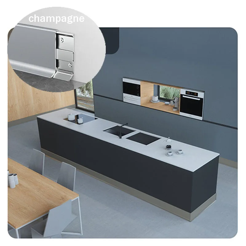 Manufacturer wholesale extremely narrow buckle aluminum alloy skirting board thickened metal wall corner line home decoration