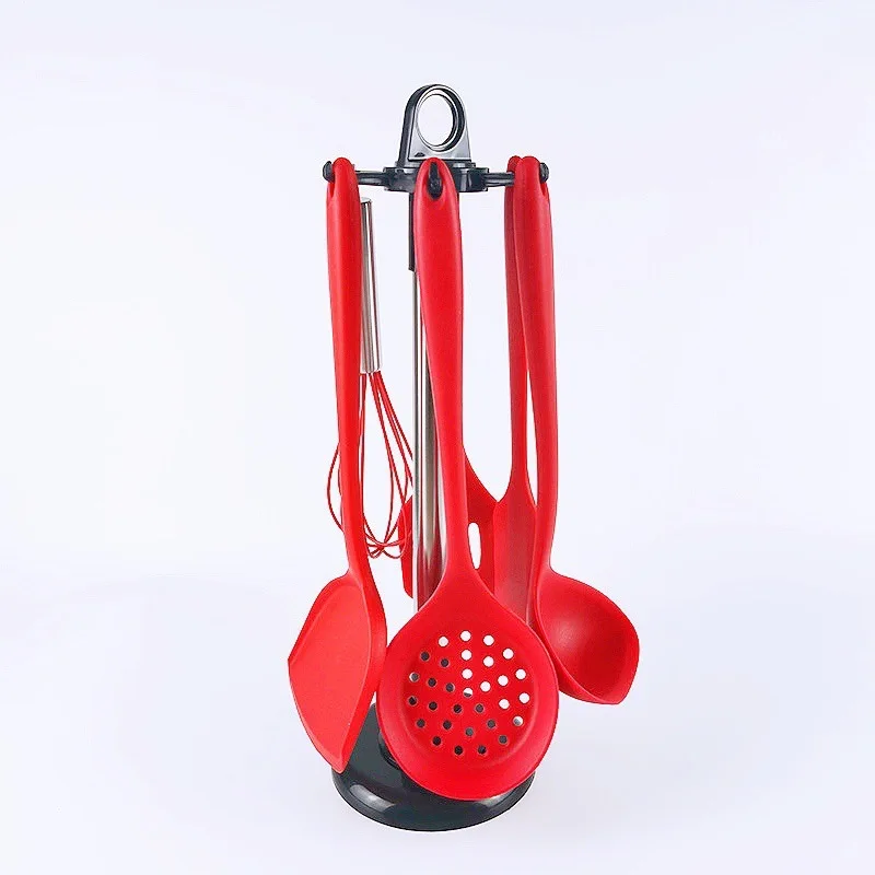New Silicone Products Home and Kitchen Accessories 5Pcs Heat Resistant Food Silicone Kitchen Utensils Cheap Cooking Spatula Set