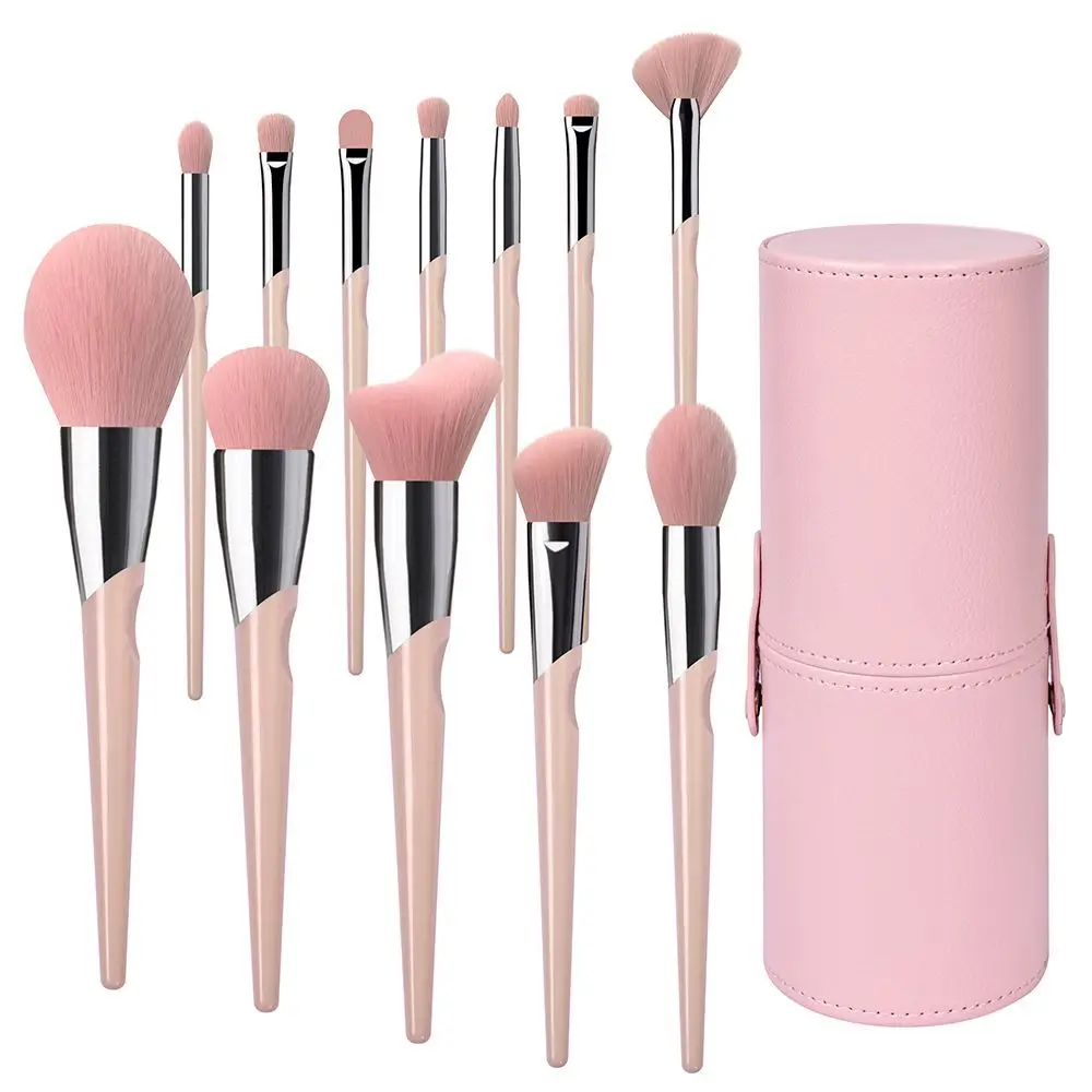 YRX  Factory Price 12Pcs Makeup Brush High Quality Wooden Handles Professional Eco Friendly Makeup Brush Set
