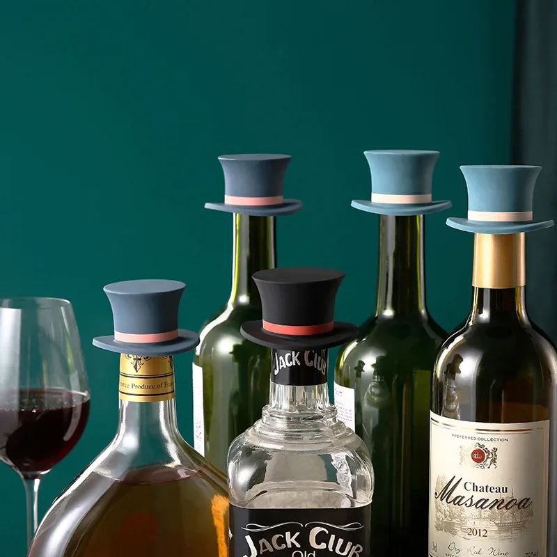 Cork Sparkling Leak-Proof Silicone Wine Bottle Beer Cap Personalized Customized Wedding Favors Zinc Alloy Stopper Shooting