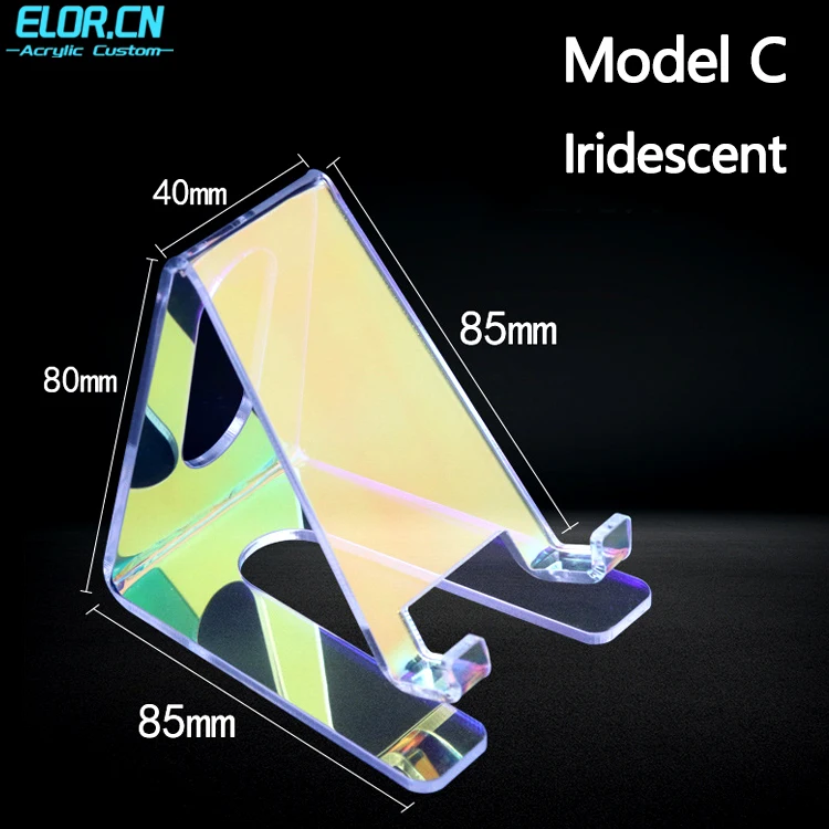 ELOR Hot Selling Customized Size Transparent Acrylic Mobile Phone Holder Electronic Products Display Stand