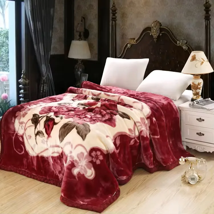 1Ply 2 Ply Cheap Price Good Quality Heavy Weight Mink Raschel Blanket for Winter Made in China