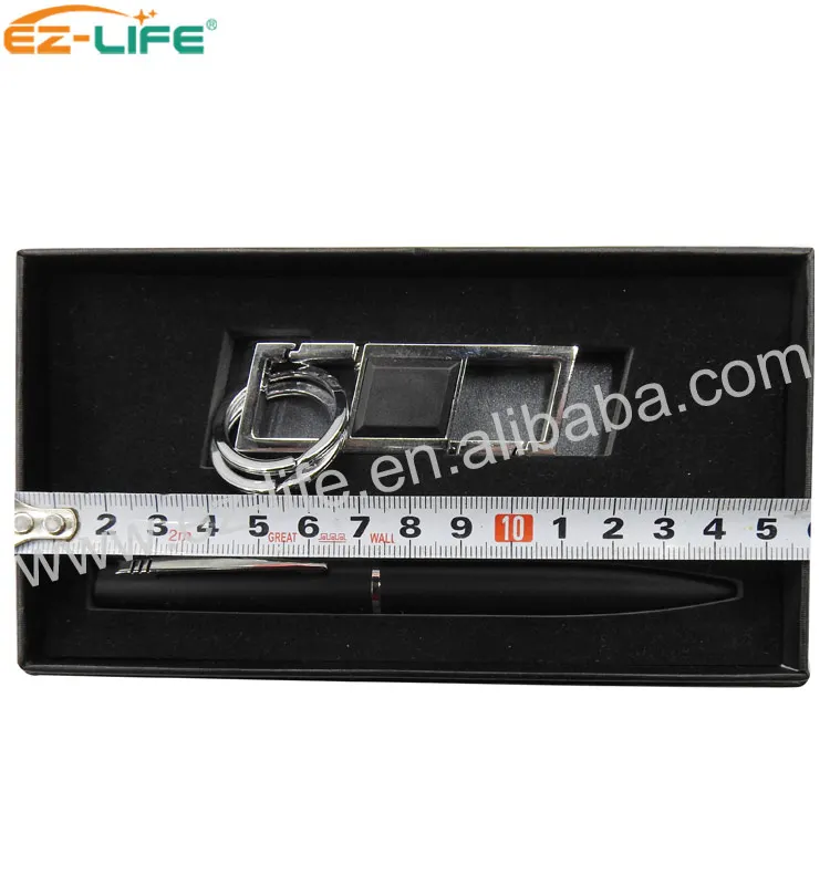 New office gift set 2021 Custom Made Key chain with metal ballpoint Pen office souvenir gift