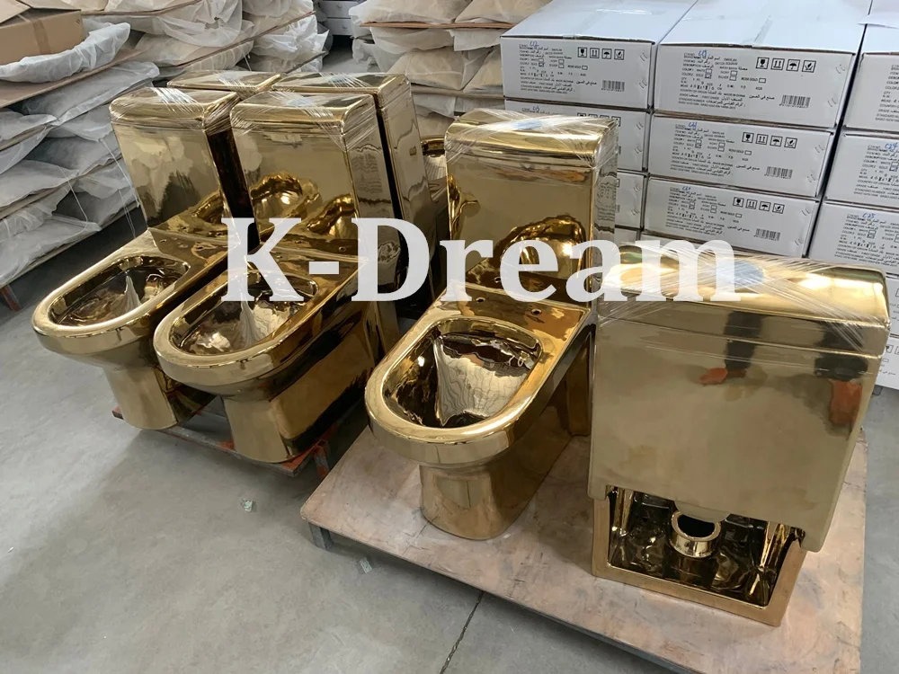 Горячая Распродажа KD-03GPB золотой туалетный набор, сантехника для ванной комнаты Золотой цвет туалетной золото wc Туалет