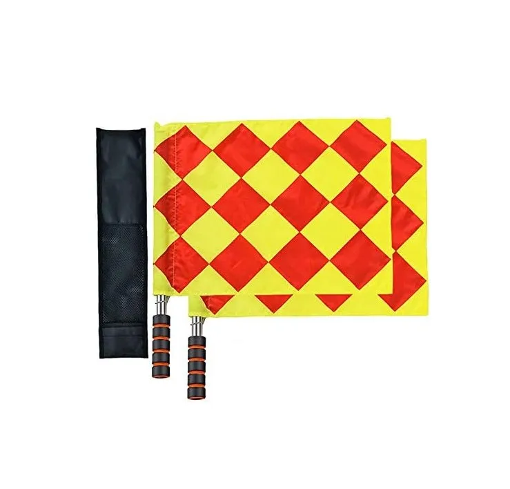 Soccer Referee Flag With Bag the Patrol Sports Match Football Linesman Flags Equipment