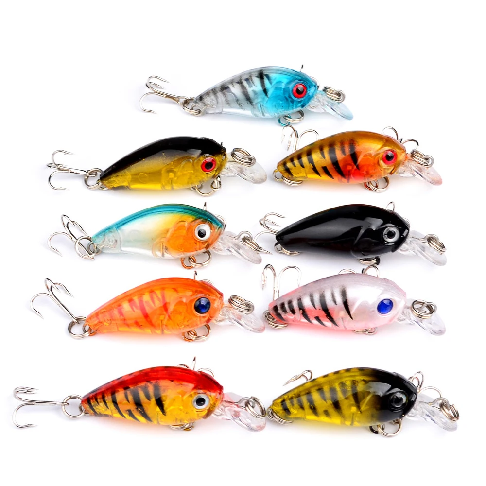 KEWOTE 4.5cm 4g 10 pcs/bag low price wholesale hard plastic fishing lures crank bait trout fishing