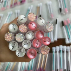 Empty Spoolie Tube Lash Brush Tube Crystal Independent Tube Brushes Private label Diamond Eyelashes Lashes Mascara Brush