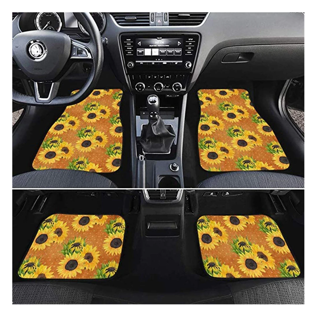 Custom Printed Auto Front Rear Floor Mat Durable Non Slip Dust Proof Car Foot Carpet