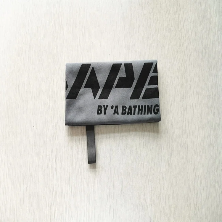 
heat transfer printing microfiber sports towel 100% polyester custom logo lightweight travel gym compact sports towel 