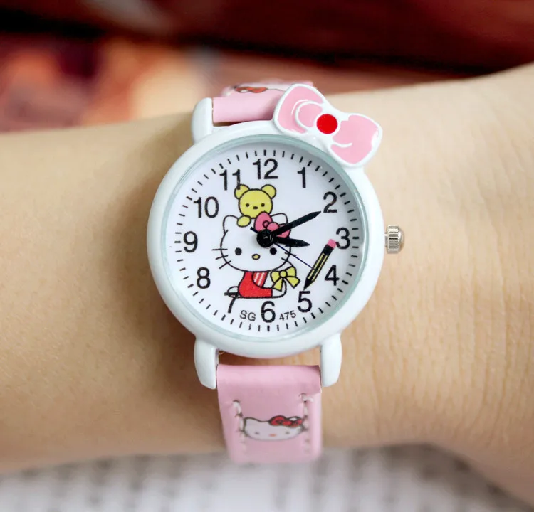 Новое поступление модные милые наручные часы Hello Kitty для