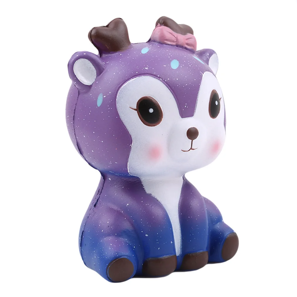 2024 New Custom Squeeze Toys  4.3 Inch Galaxy Cream Scented Slow Rising Squish Deer Kids Toys Animals Deel Gifts