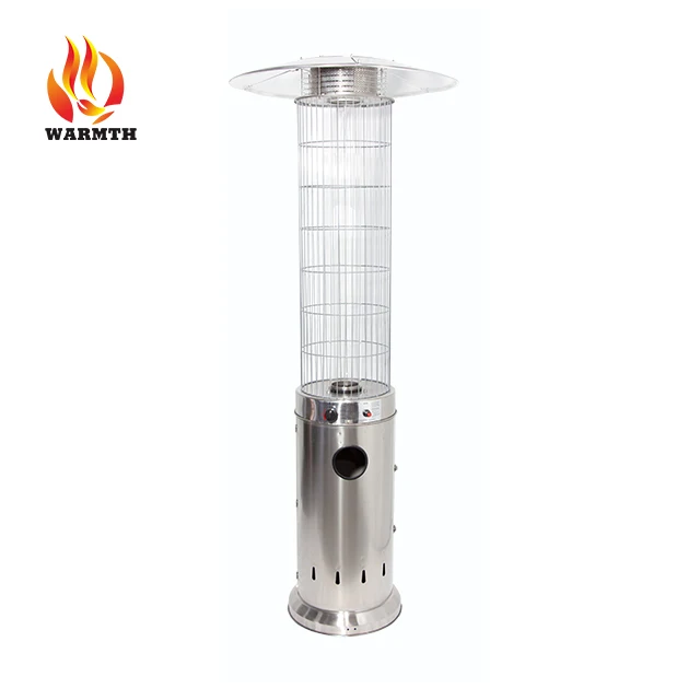 Good quality high open tank CE certificate  Round  glass tube gas patio heater use in outdoor