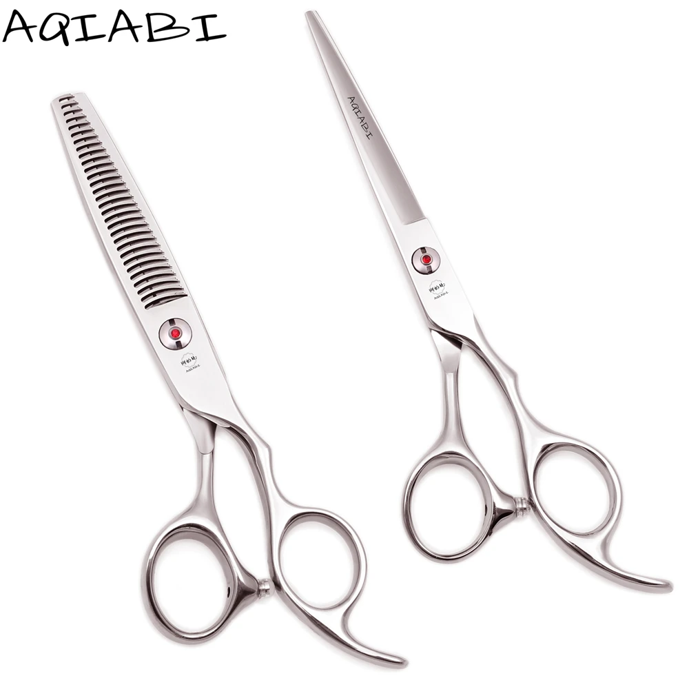 Hair Cutting Scissors 6' JP 440C Thinning Scissors Professional Barber Scissors Red Diamond A2003