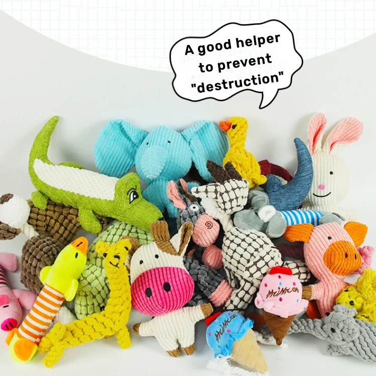 Factory Direct Sales Bite-Resistant Teeth Cleaning Pet Cartoon Doll Toy For Dog