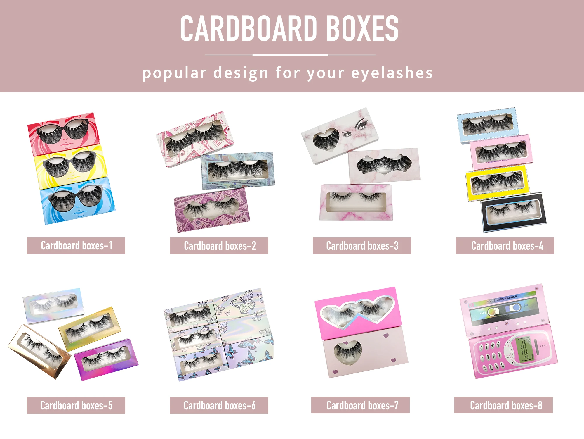 Maynice clear eyelash boxes storage case organizer logo unique lashes box brat doll eyelashes packaging wholesale