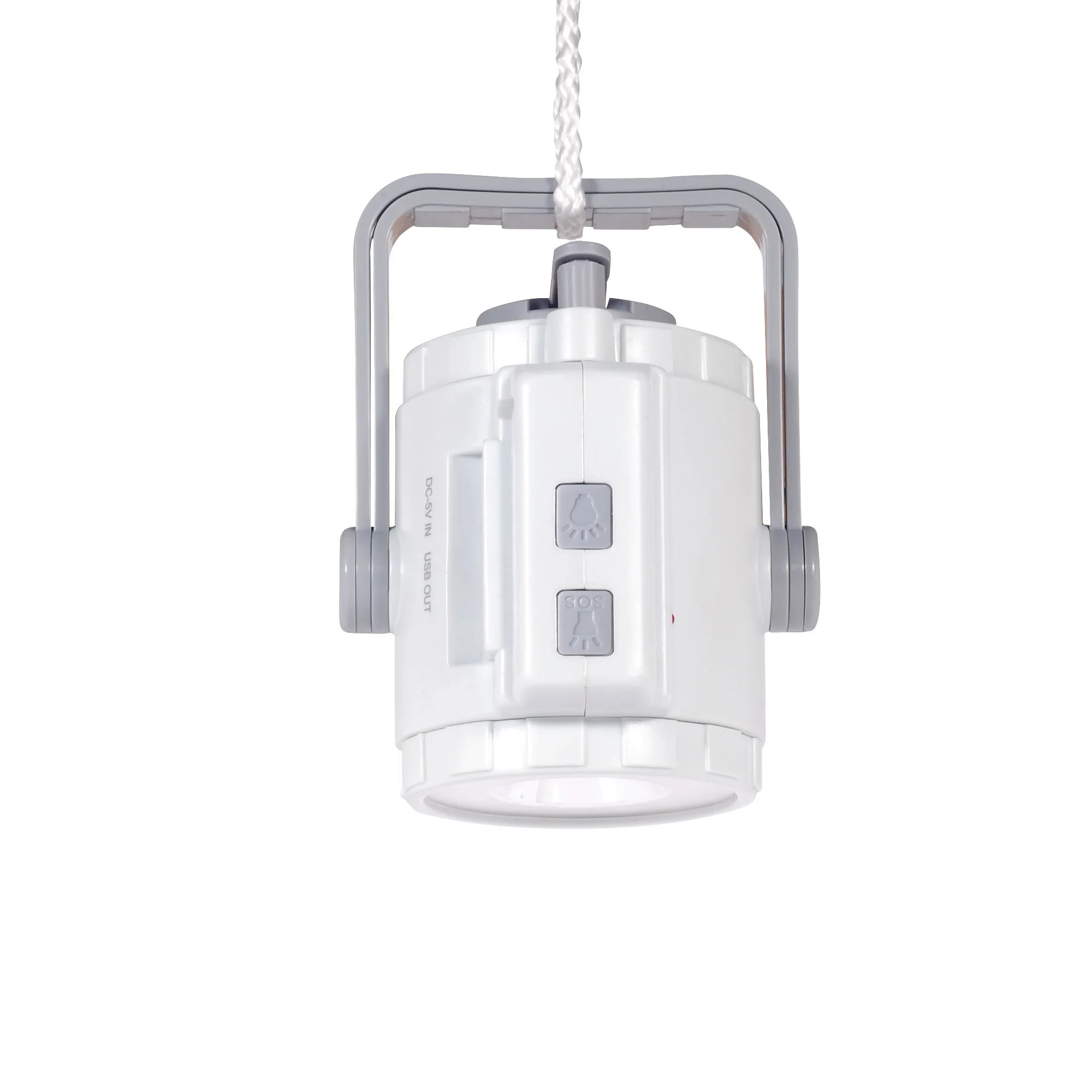 Camping LED flashlight with siren blinking and smart phone charger burglar alarm mobile phone charger