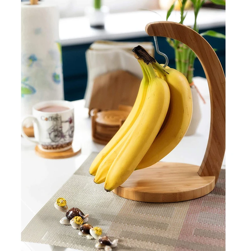 eco-friendly bamboo wooden banana hangers banana holder