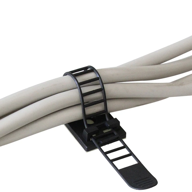 100PCS 3M Self adhesive adjustable buckle type cable fixing seat cable clips wire harness clamp 100PCS Wholesale