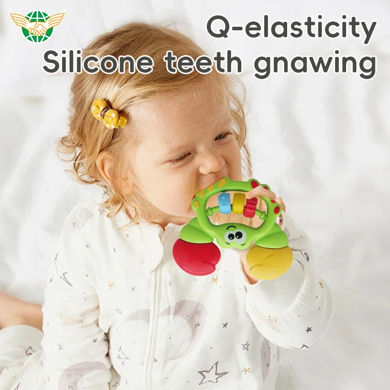 Infant Crab Shape Plastic Rattles Animals Rattle Soft Toy Baby Teething Toys for Babies