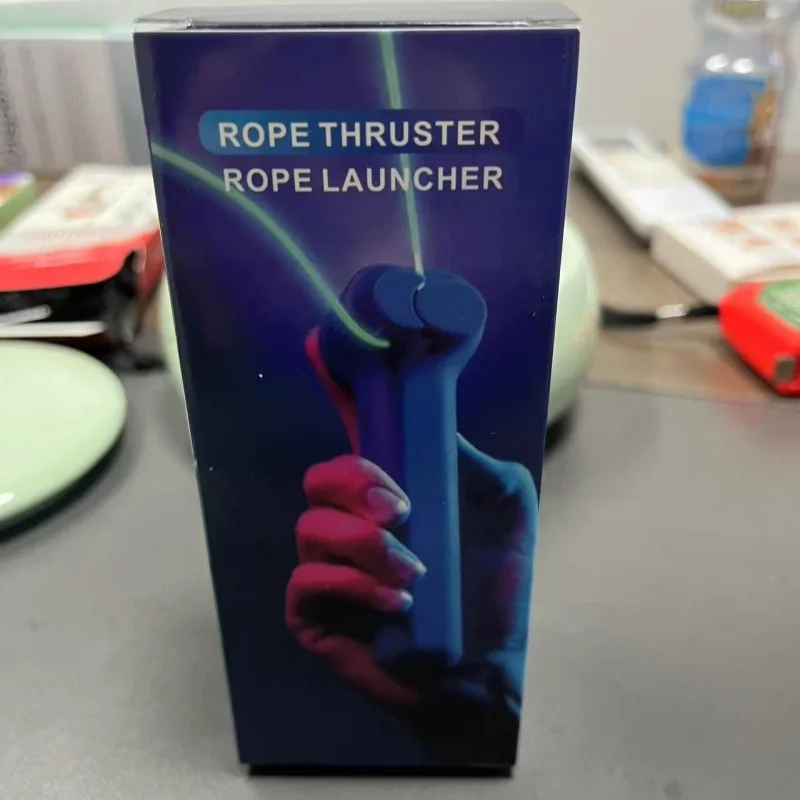 Novel funny toys handheld sports release stress glow electric propeller rope launcher