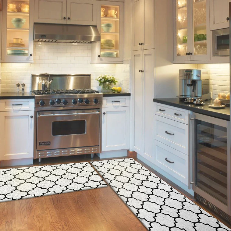 2022 China Factory Non-slip Durable Pu Foam Geometry Printed Anti Fatigue Floor Long Kitchen Mats