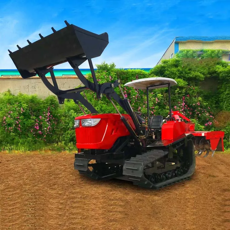 Hot Selling Agricultural Four-Wheel Tractor Diesel Plowing Small Crawler Rotary Tillage Machine With CE Certified