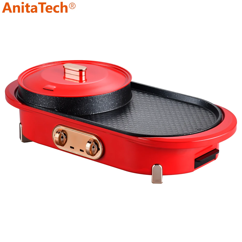 BBQ Grill Indoor Electric Barbecue Grills Korea Nonstick Electric Grill With Hot Pot