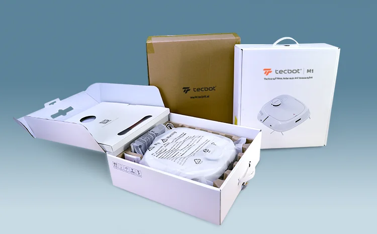 TECBOT M1 Hot sale  0.4L water tank mopping floor auto robotic wet and dry robot vacuum cleaner mop self-rinsing mop robot