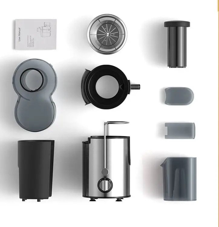 Portable kitchen electric big mouth juice extractor Multi-functional home centrifugal juice extractor