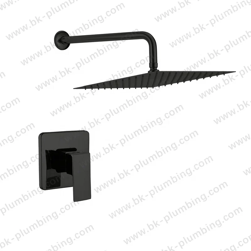 Grifo De Ducha Luxury Black Bathroom Two Way Hot And Cold Water Diverter Sprinkler Shower Faucet