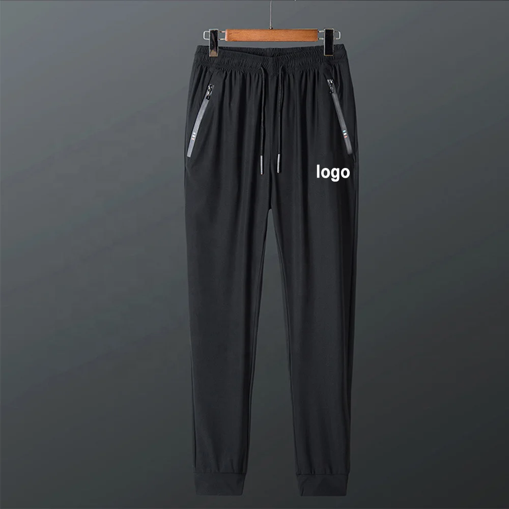 Wholesale Gym Trousers Long Sport Pants Jogger Pant for Men Training Nylon Stacked Pants Sportswear