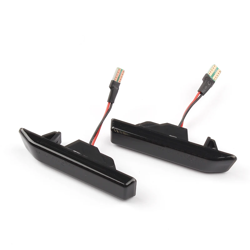 ADT Smoked Lens Sequential Flowing Front Fender Side Marker Lights Compatible with 3 Series E36 X5 E53 LED Side Marker Amber