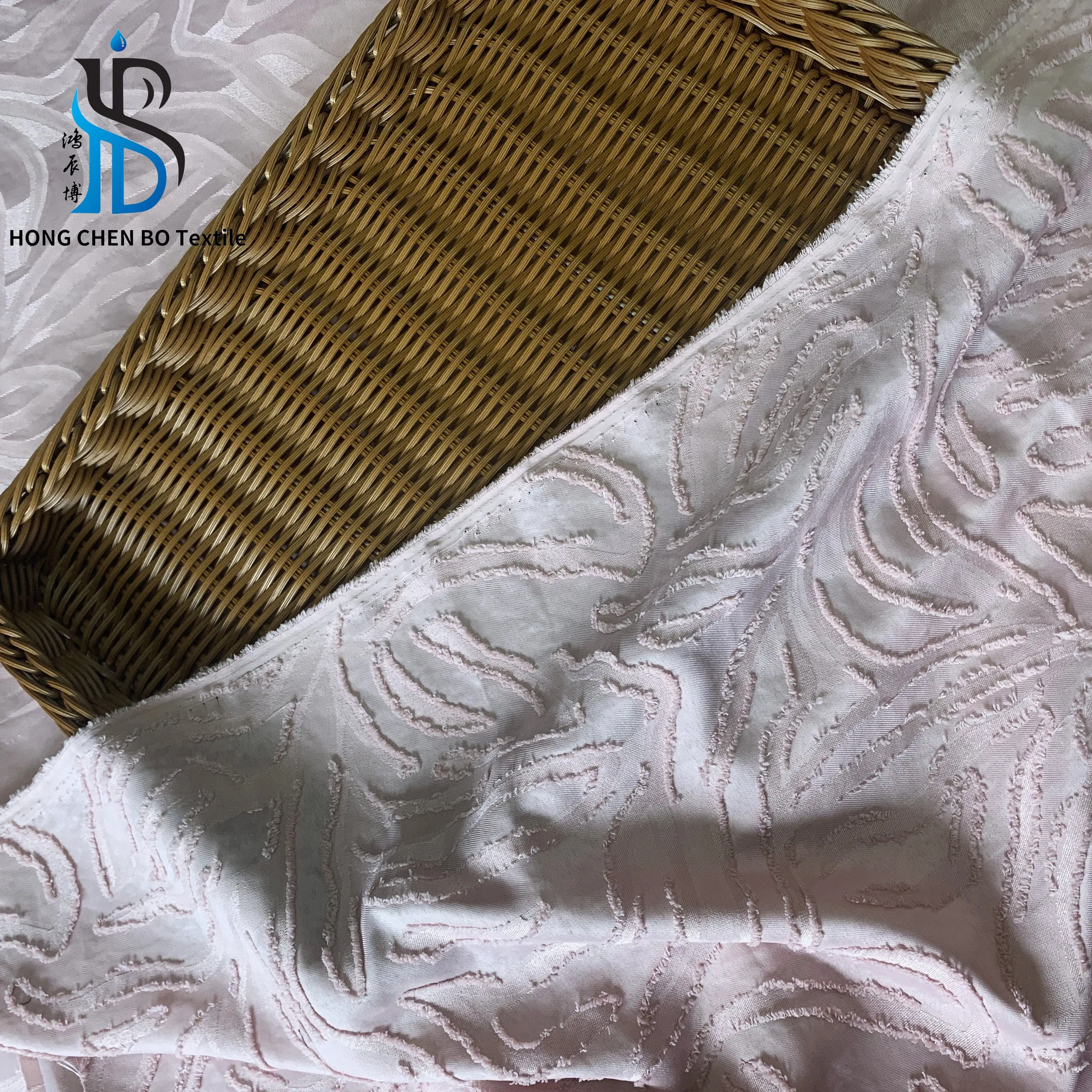 Breathable Soft Irregular stripe pattern polyester dobby jacquard fabric cut flower chiffon for maxi dress