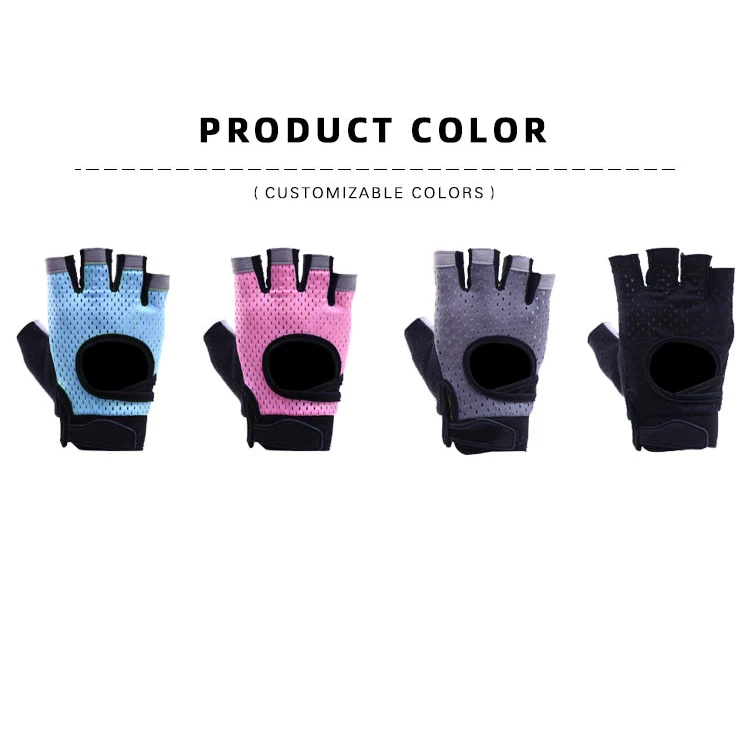 Silk Screen Printing LOGO Sport Pink Lifting Weight Exercise Workout Gloves Gym Man Women