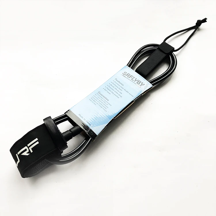 Quick release leather TPU full size logo Surfboard Leash regular comp rail saver safety leg rope wrist arm ankle surf board