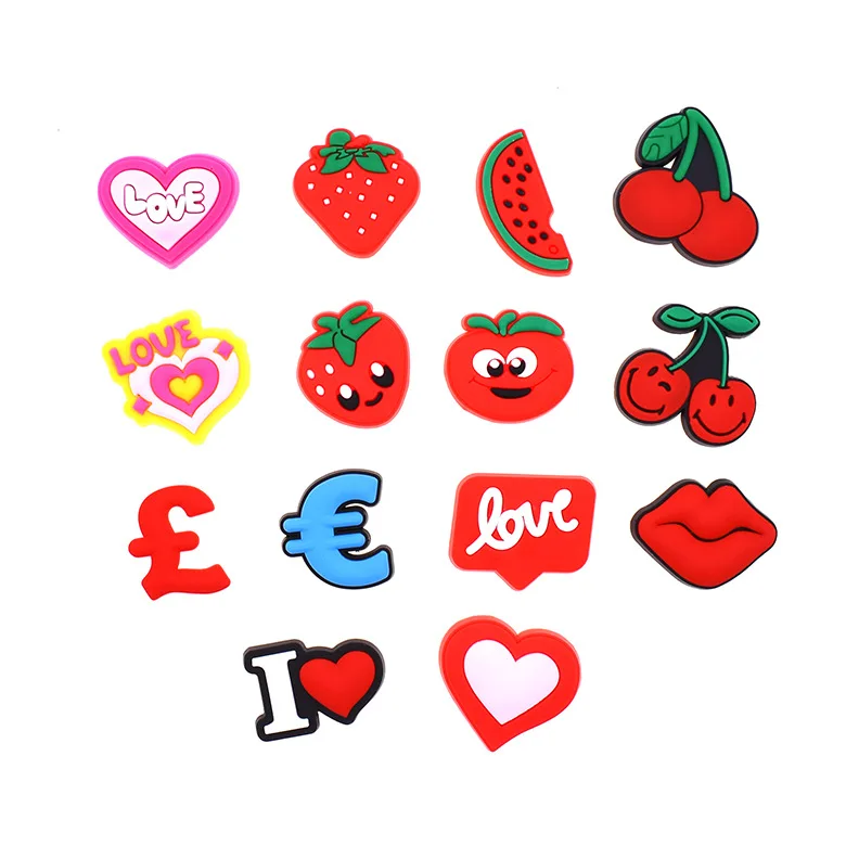 custom accessories PVC rubber shoe charm for Clogs shoe buttons charm