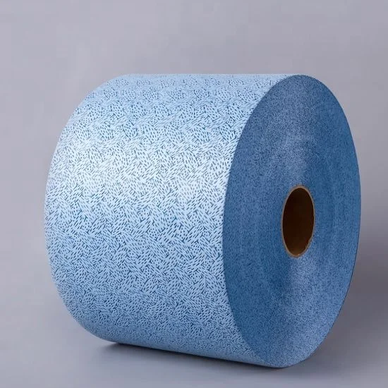 Blue 1/4 Fold Disposable Cloth Wipes Heavy Duty Industrial Cleaning Melt Blown Polypropylene Material Car Care