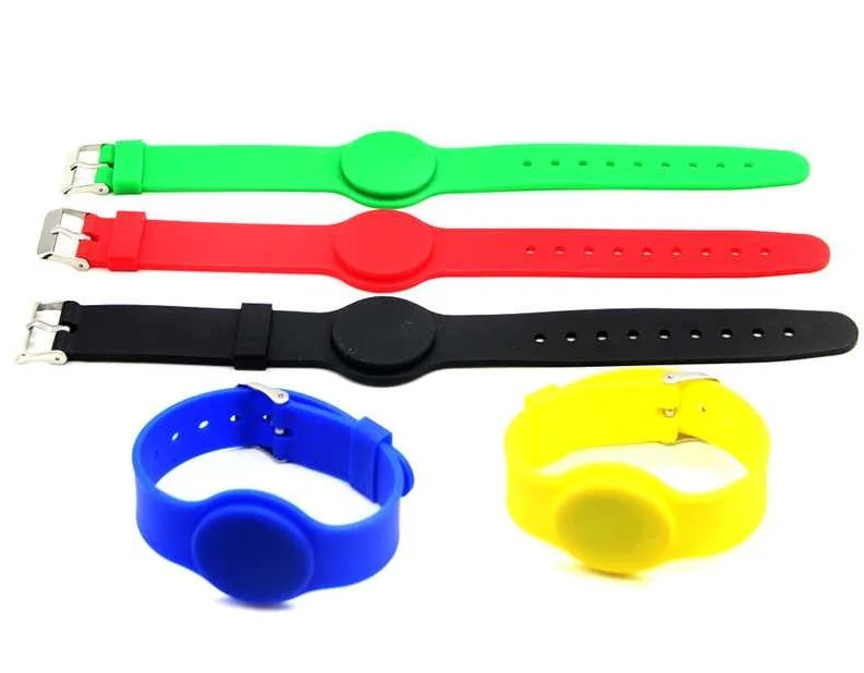 13.56 MHz 125khz  Waterproof Wrist Watch Silica Gel ISO14443A EM IC Wristband RFID Keyfob Tag Band Access Control Card
