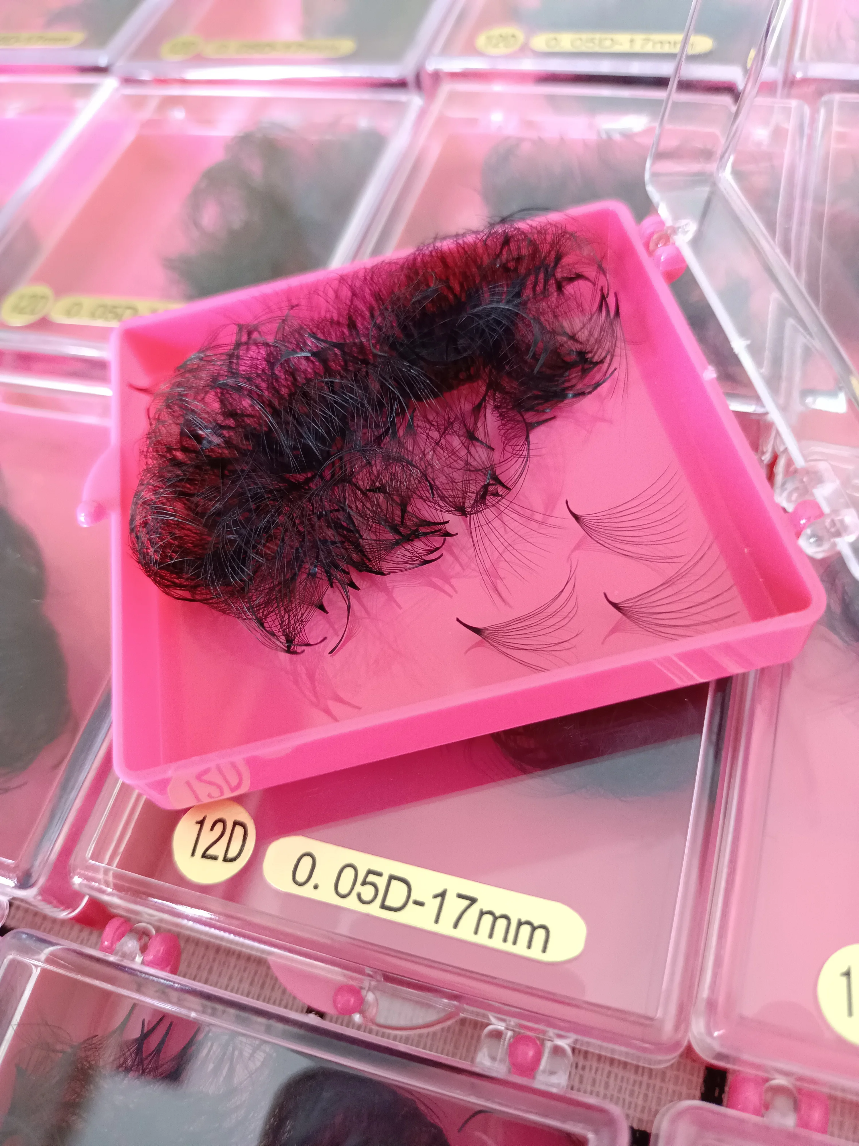 Stock Handmade Loose Promade Fans Pointy Base Stem Premade 120 300 500 1000 loose russian 5d volume lashes